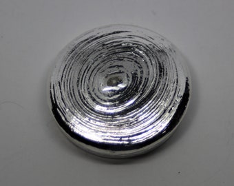 Barra redonda de plata vertida a mano Espacios en blanco de dos onzas de lingotes de plata pura .999