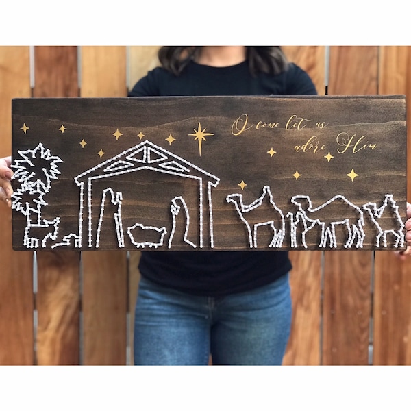Nativity String Art Etsy