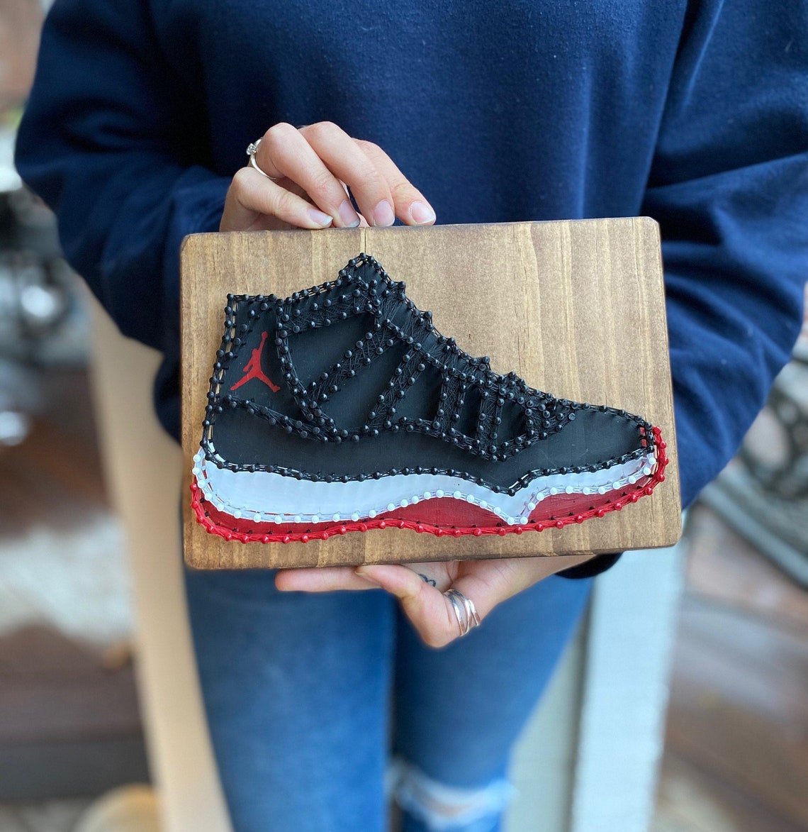 Air Jordan// 3D// Basketball// Handmade// String Art Etsy