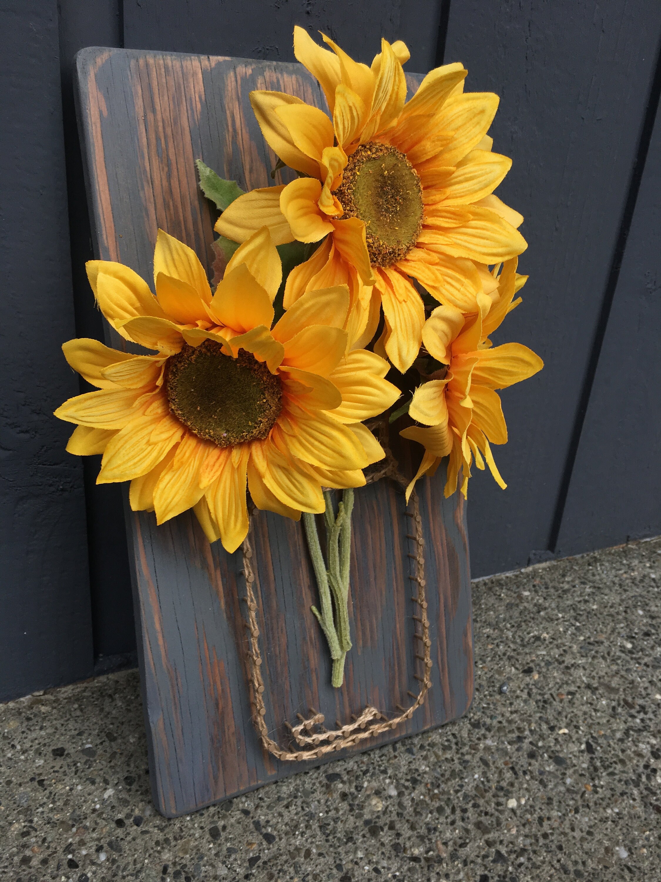 Sunflowers in Mason Jar// Flower Bouquet// Mother's Day// Etsy