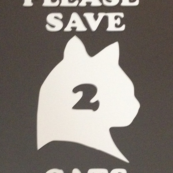 Save my cats emergency window sticker.