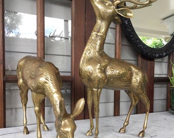 large brass deer
