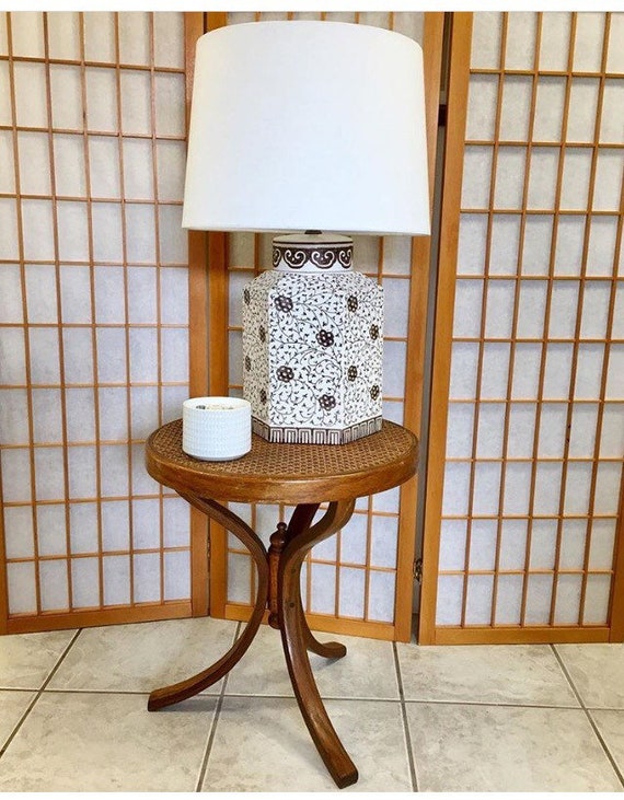 Vintage Ceramic Table Lamp Ginger Jar Midcentury Jar Form Ceramic Table Lamps