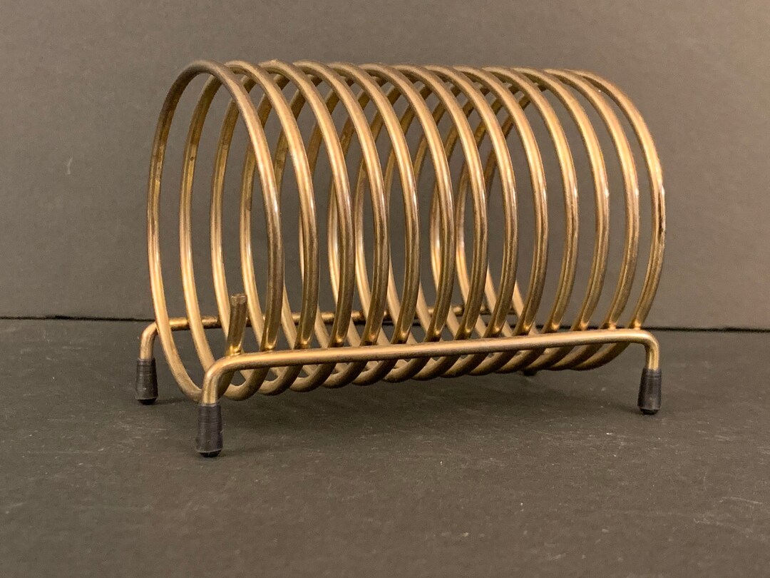 MCM Spiral Coil Letter Holder Gold Metal Vintage Desk Office Etsy