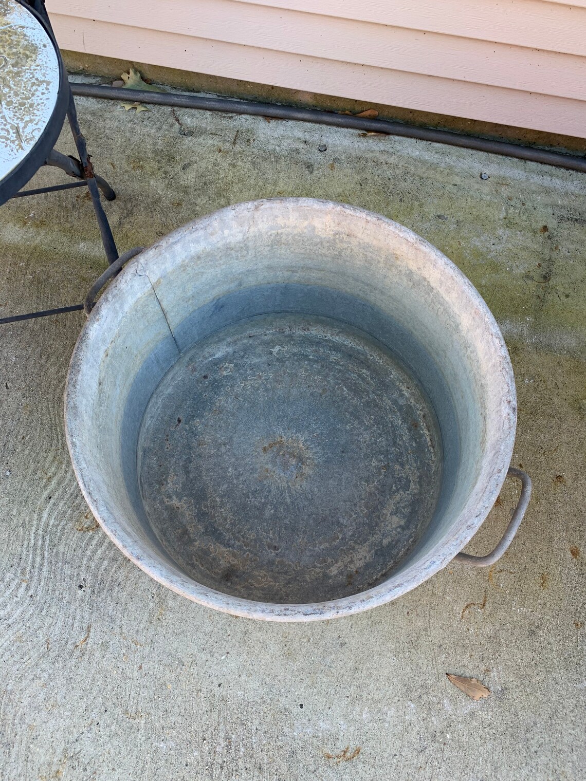 Vintage Lawson Galvanized Metal Pot Tub Boiling Rustic Heavy Etsy
