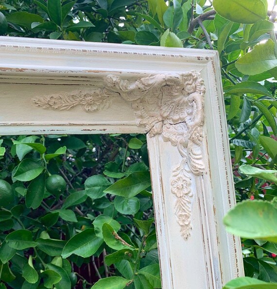 Large Wood Picture Frame Ornate White Wedding Decor Etsy