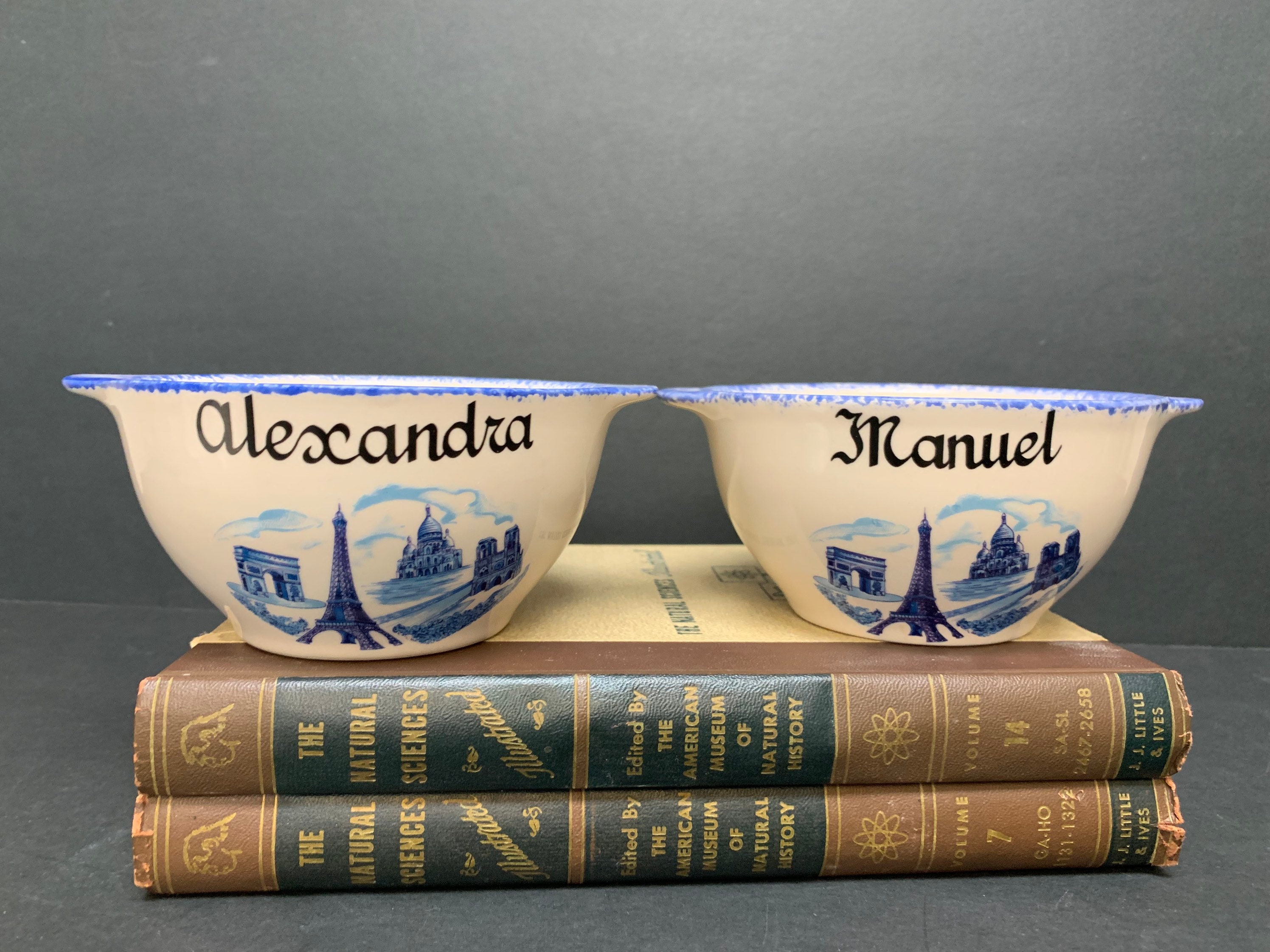 陶器　フランス　カンペール焼　ハンドル付きボウル　2客　ブルターニュ　未使用品 陶器 フランス カンペール焼 ハンドル付きボウル 2客