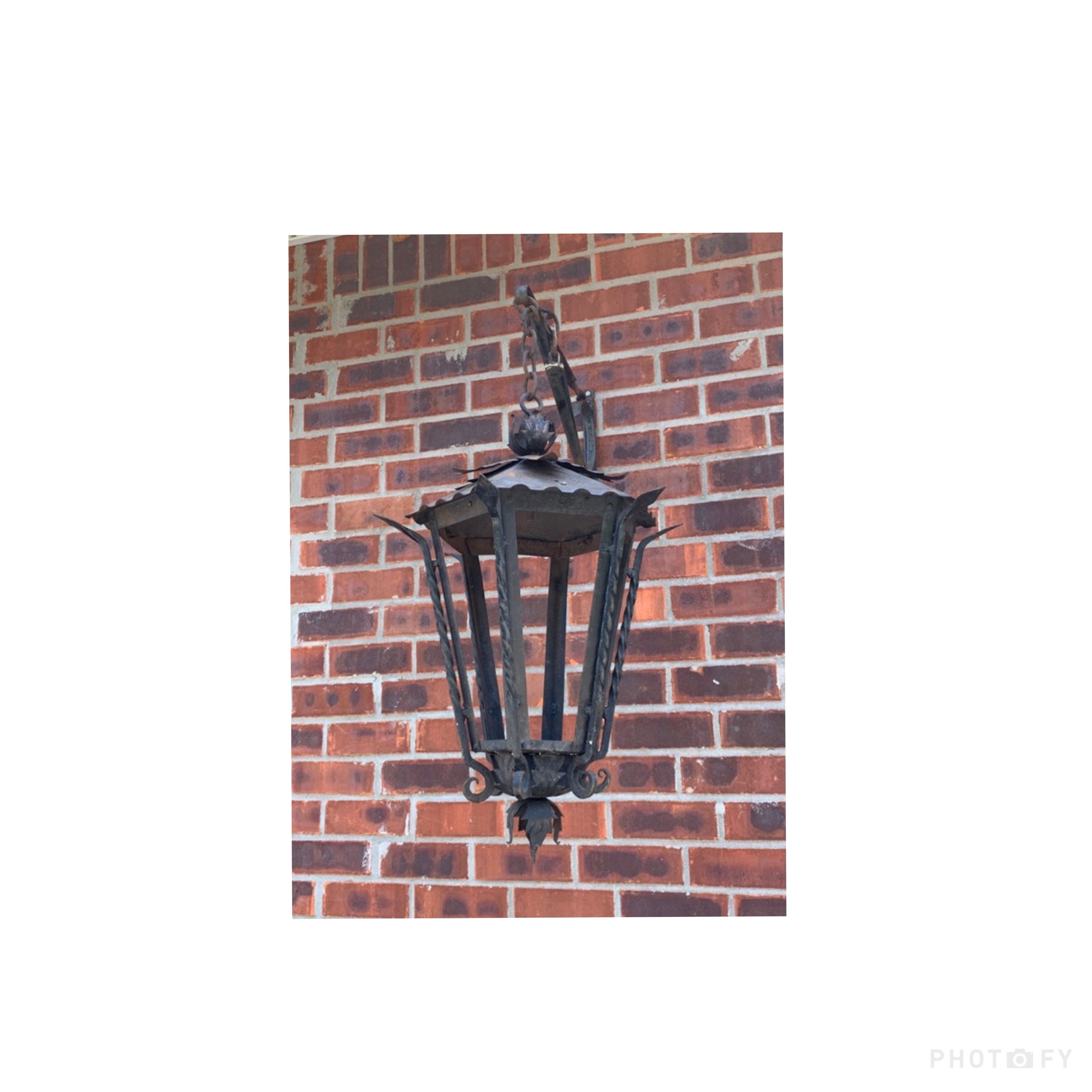 Antique Spanish Wrought Iron Gas Lantern Chandelier Salvage - Etsy UK