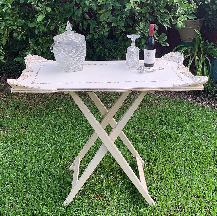 Shabby chic tray table deals