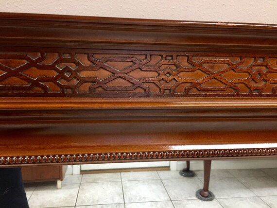Antique Mahogany Framed Mirror Chippendale Wall Dresser Art Etsy