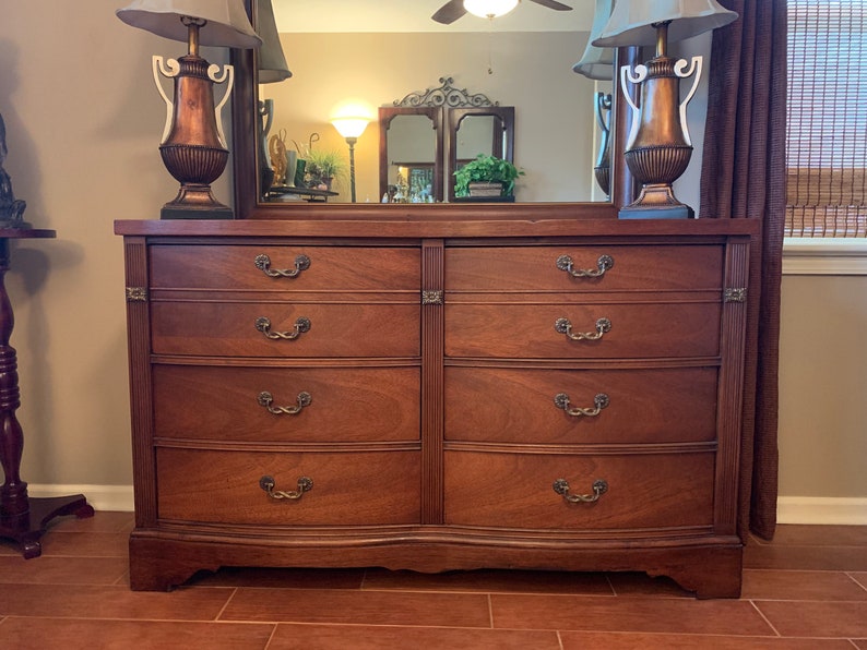 Antique Mahogany 6 Drawer Dresser Continental Furniture Co Etsy