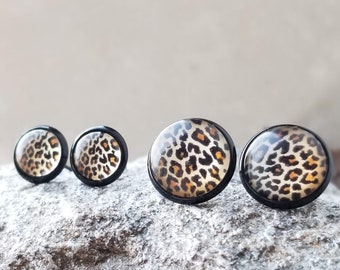 Luipaard print cheetah print stud oorbellen post oorbel boho oorbel verklaring oorringen kat oorbellen dierlijke oorbellen voor meisjes lichtgewicht