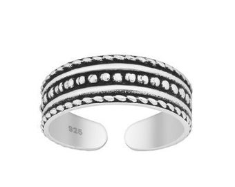 Silber Dot Toe Ring Band Toe Ring | Toe Ring | Sommer Toe Ring | Verstellbarer Toe Ring | als Geschenk | Midi Ring | Geschenk für Sie | Strand