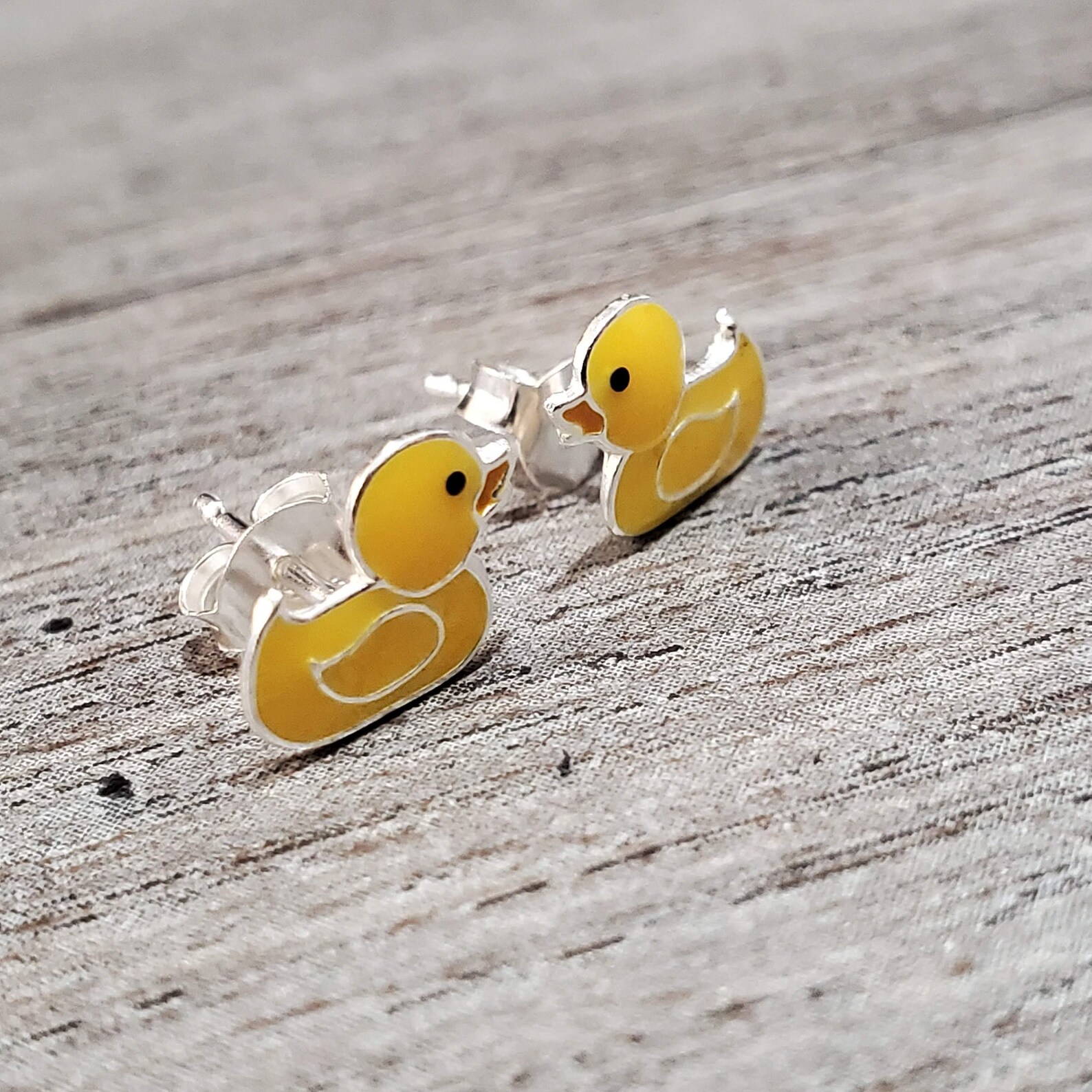 Yellow Rubber Ducky Stud Earrings Duckie Earrings Gift for Her Etsy