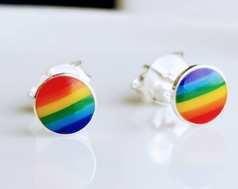 2019 New Arrival Lesbian Gay Pride Earrings Colorful Rainbow Round Glass Dome Stud Earrings For Women Lgbt Jewelry Accessories,25,Bronze Color 2019 New Arrival Lesbian Gay Pride Earrings Colorful Rainbow Round Glass Dome Stud Earrings For Women Lgbt Jewelry Accessories,25,Bronze Color