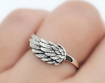 925 Sterling Silver Angel Wing Rings Ring Boho Earrings Wing Angel Gifts Angel Jewelry Bridesmaid Earrings
