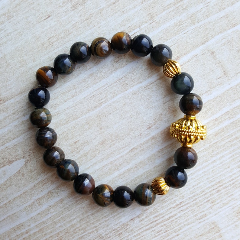 Tiger Eye Bracelet gemstone bracelet beaded bracelet stone bracelet bracelet stones gift for her stacking bracelet tiger eye gold