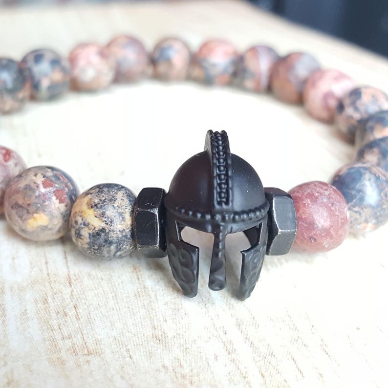 Sparta Bead Bracelet Viking Bracelet Bohemian Bracelets Jasper Bead Bracelet Mens Viking Bracelet Viking Mens Jewelry Viking Bracelet Man