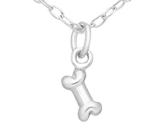 Silver Dog Bone Pendant Necklace 925 Sterling Silver Necklaces Silver Pendants Gifts for Girls