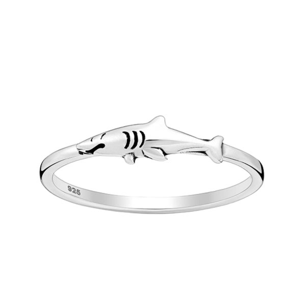 Shark Sterling Silver Ring | 925 Sterling Silver | Sea Ocean Animal Gift for Her Gift for Her