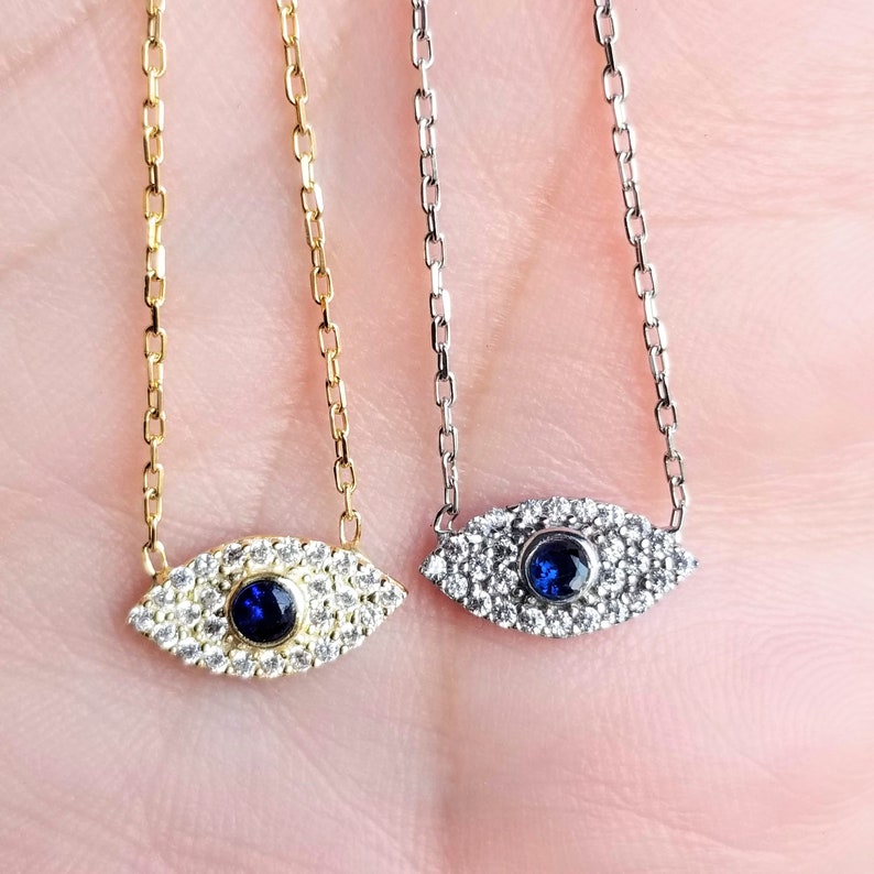 Silver Evil Eye Necklace Bracelet Set Evil Eye Jewelry Evil Eye Pendant Evil Eye Charm Protection Necklace Dainty Necklace Eye Necklace