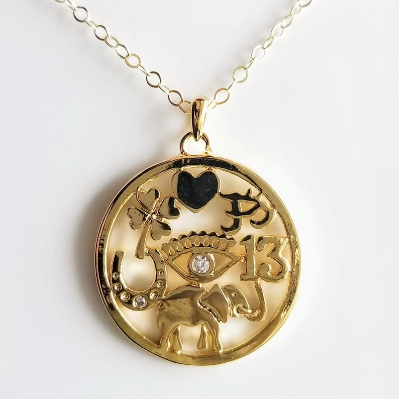 Good Luck Necklace Good Luck Charm Lucky Elephant Necklace Etsy