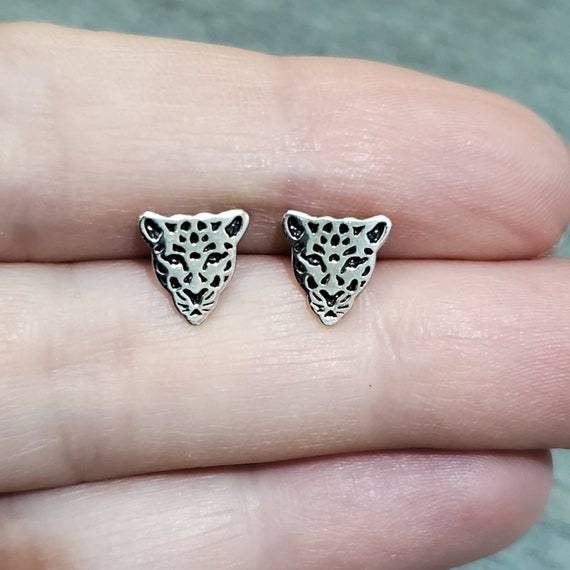 Leopard stud earrings hot sale