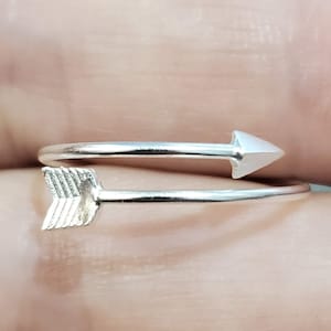 Arrow Adjustable Ring | 925 Sterling Silver Adjustable Ring | Boho Ring | Bohemian Rings | Gift for Her | Boho Arrow Ring