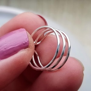 Silver Toe Ring Triple Band Toe Ring Toe Ring Summer Toe Ring Adjustable Toe Ring as Gift Midi Ring Gift for Her image 4