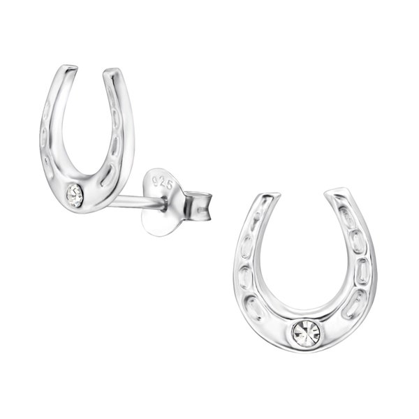 Sterling Silver Horseshoe Earrings Horseshoe Studs Earrings Lucky Horseshoe Horseshoe Jewelry Horse Shoe Minimalist Earrings Small Earrings