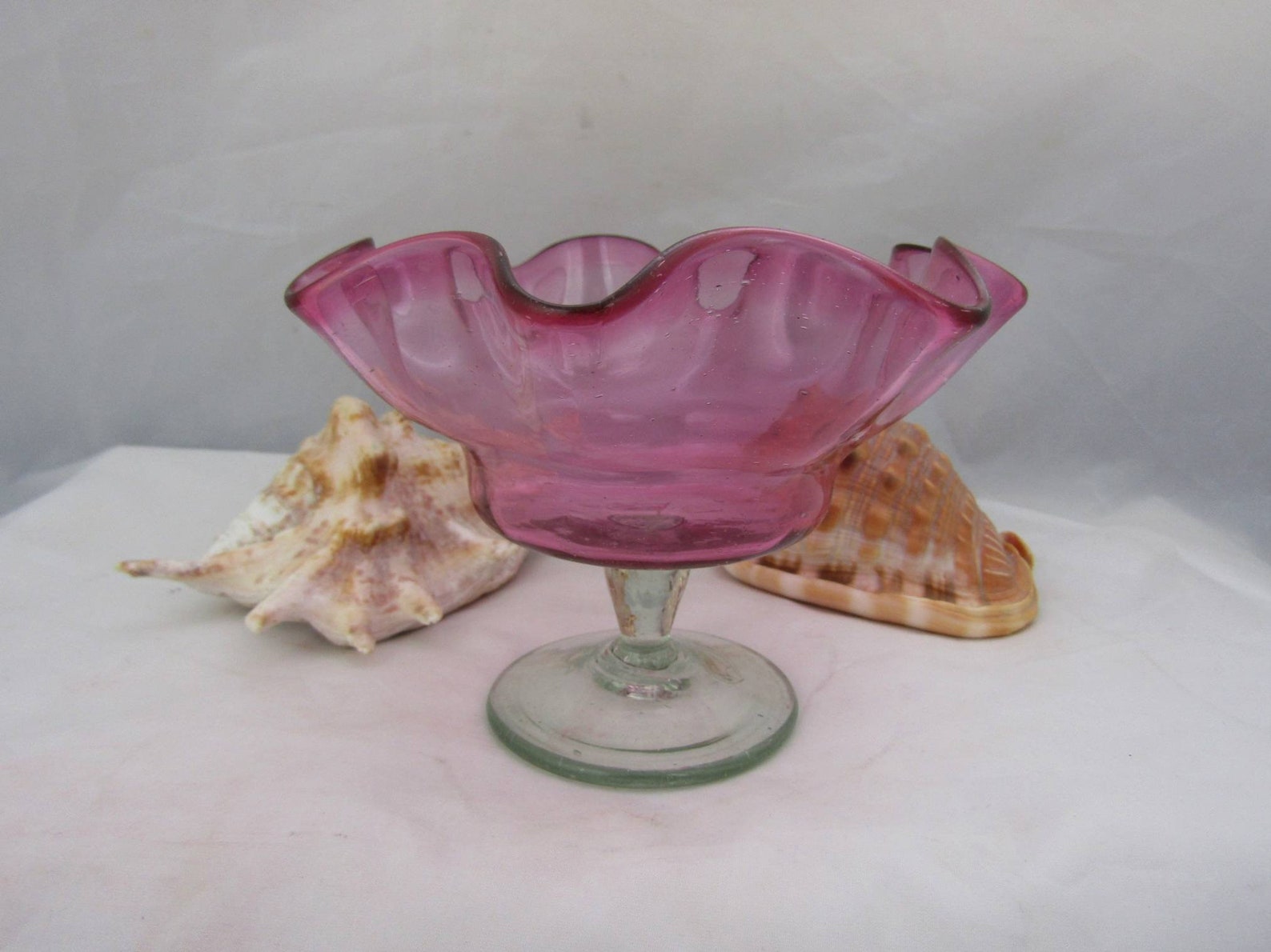 Victorian Cranberry Glass Pedestal Bowl. Cranberry Glass Etsy Canada