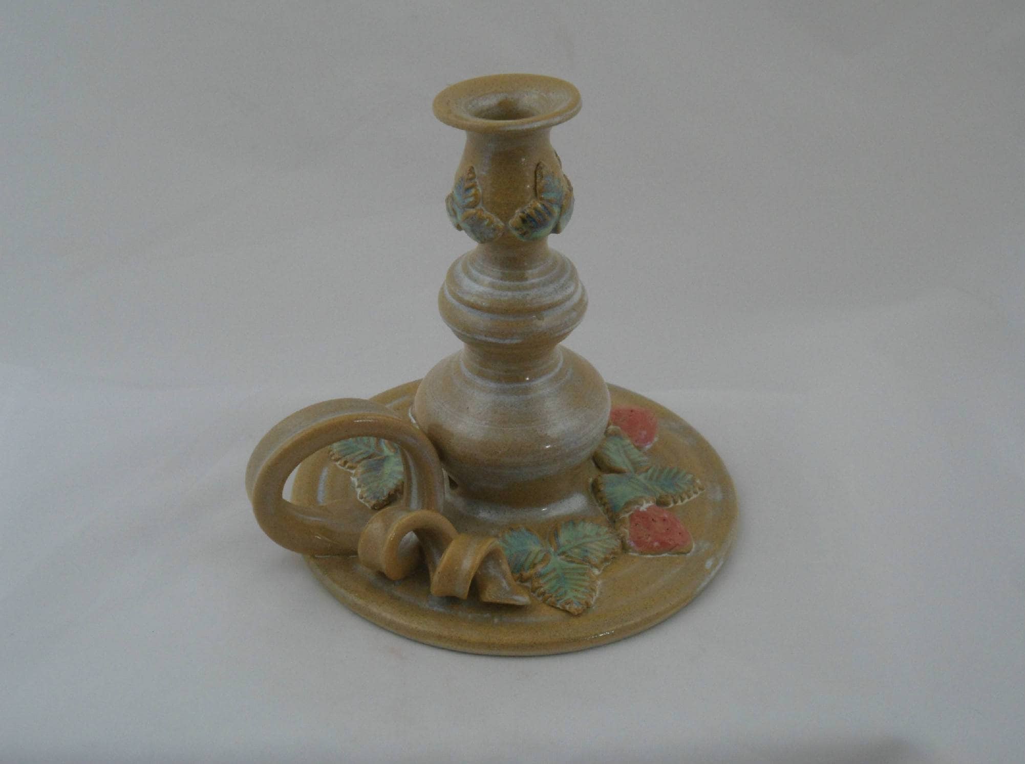 Studio pottery candle holder. A large 7 candlestick Etsy