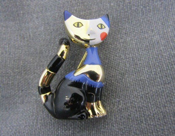 Broche Chat De Goebel Concu Par Rosina Wachtmeister Gold Etsy