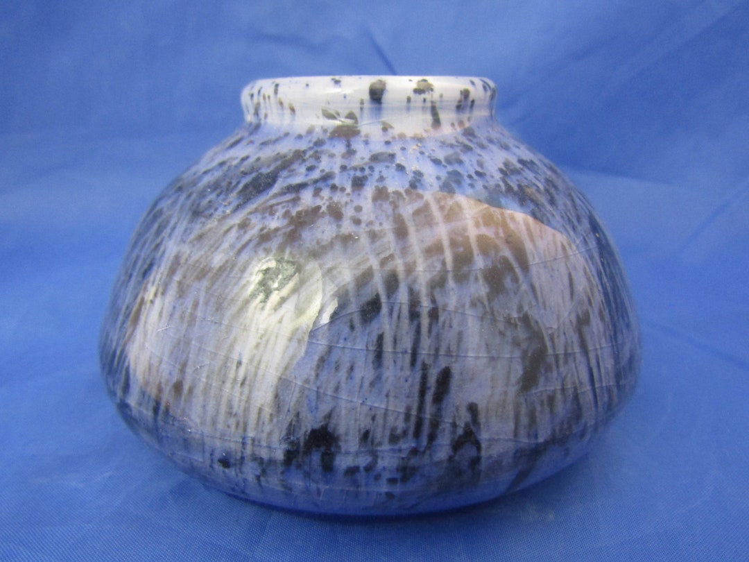 Studio Pottery Conical Pot. Light Blue Pot Vase Cobalt Blue Etsy
