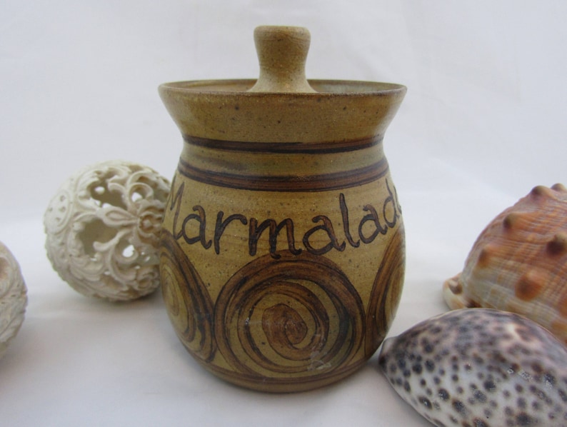 A Studio Pottery Marmalade Jar / Conserve by Pru Green of Etsy UK