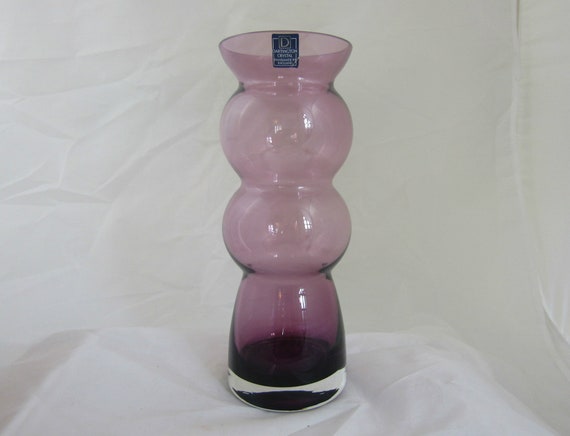 Dartington Glass Vase Amethyst Glass Vase In The Intimates Etsy