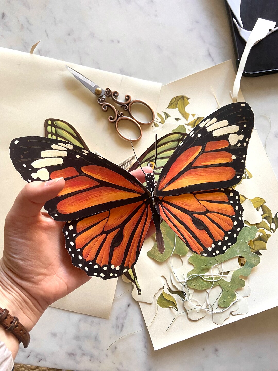 Monarch Butterfly Paper Specimen Digital Download (bug, Insect ...