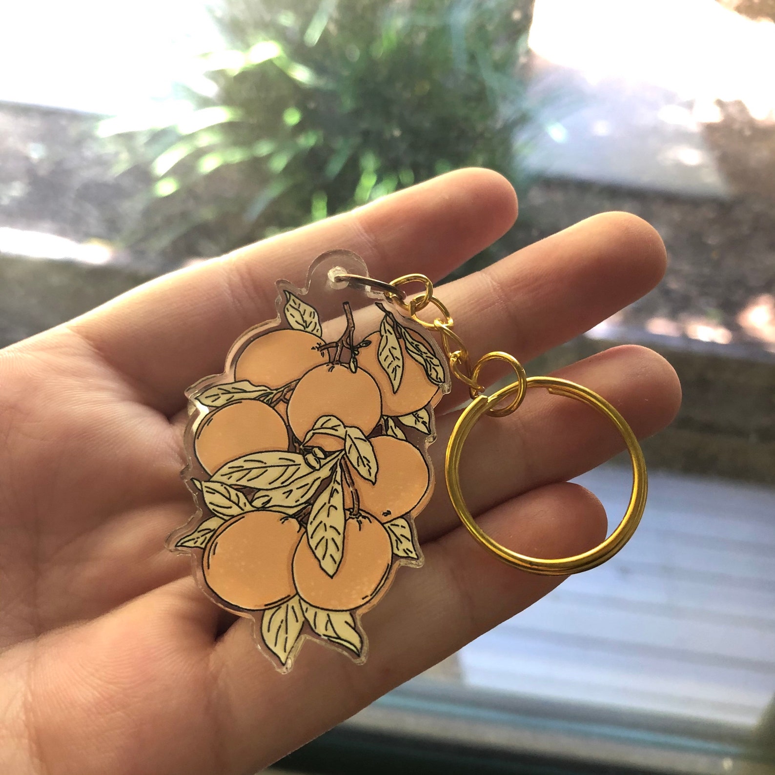 Oranges Fruit acrylic keychain illustration Etsy Italia