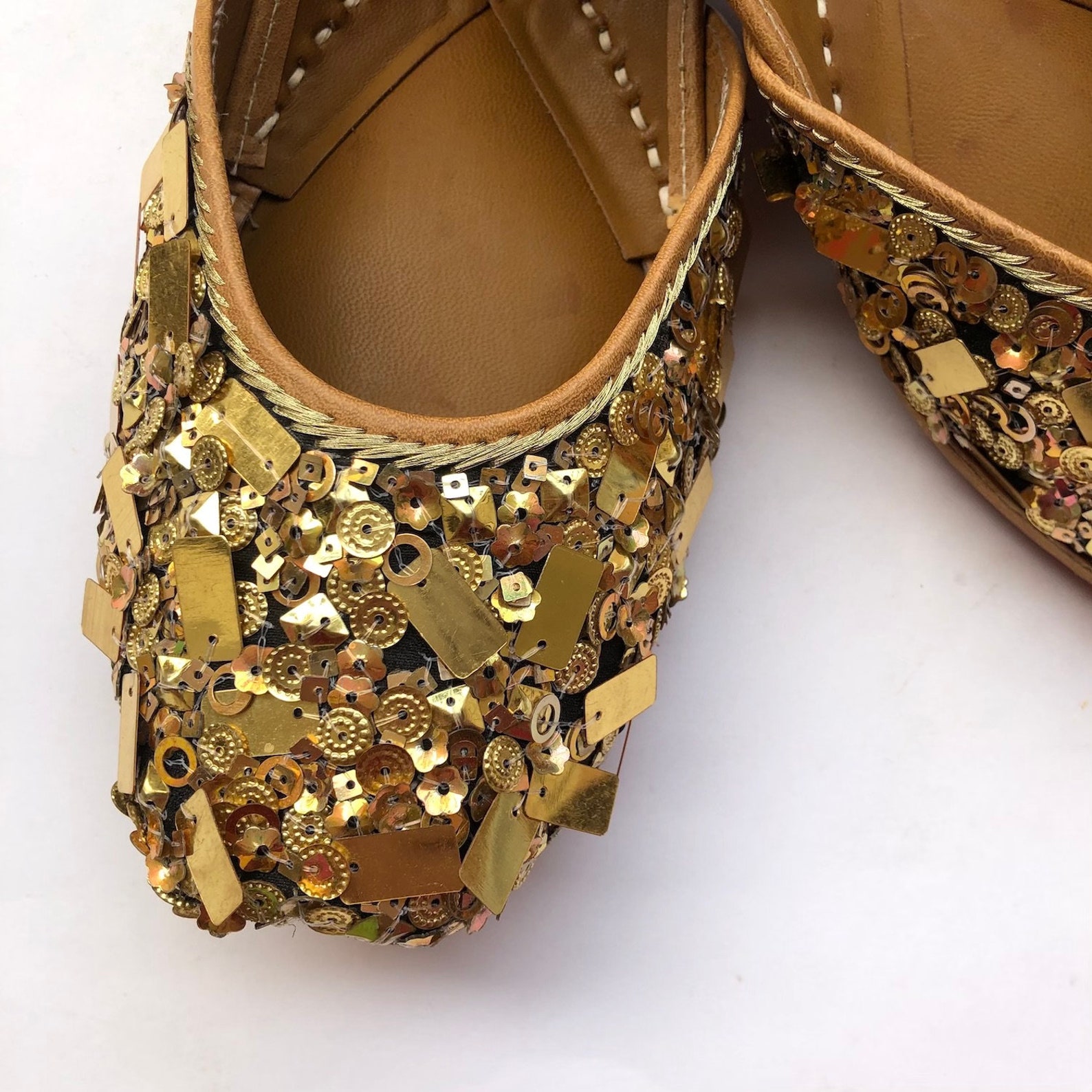 the gold rush - gold and black womens flat shoes, party shoes, women ballet flats, wedding shoes, handmade indian designer shoes