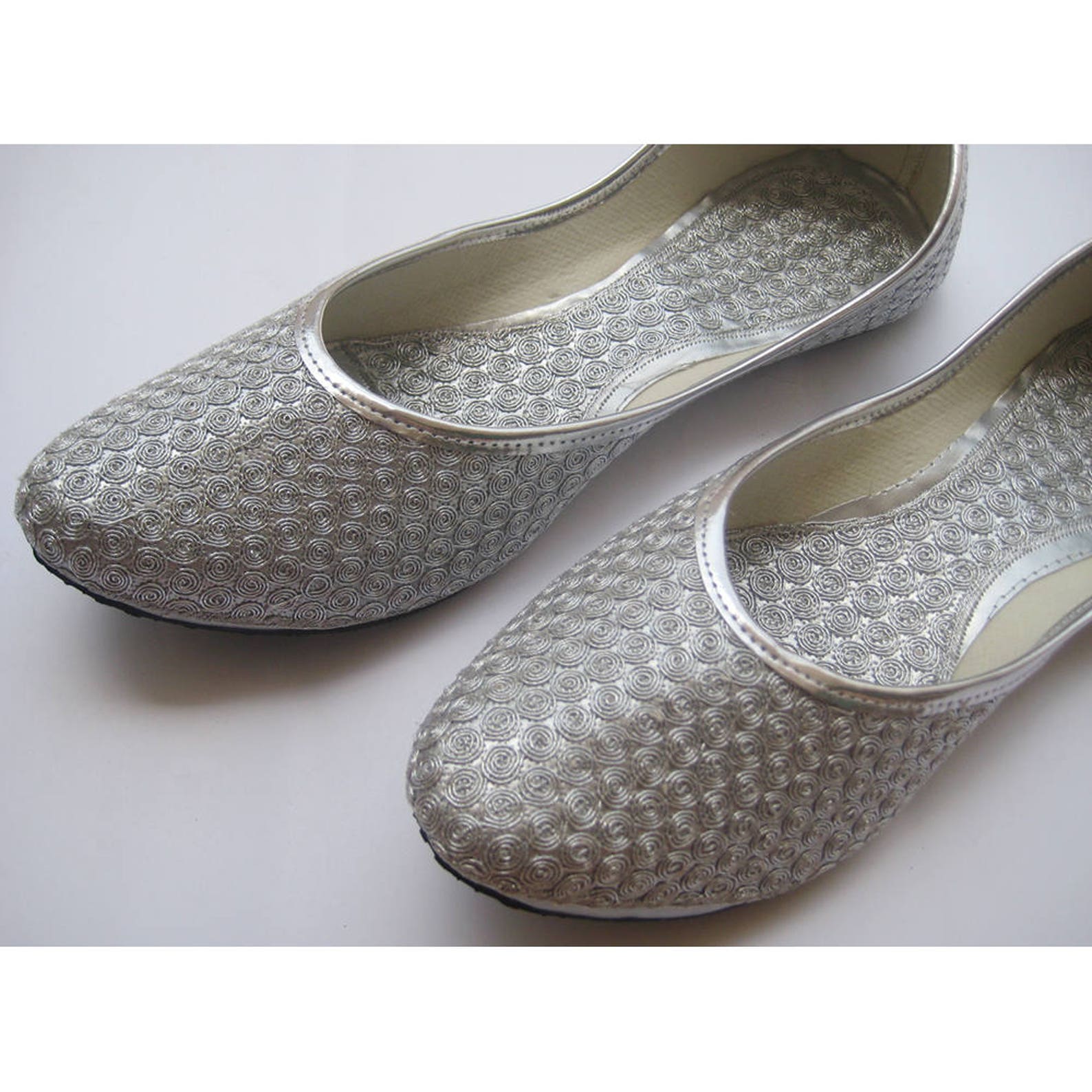silver ballet slippers wedding