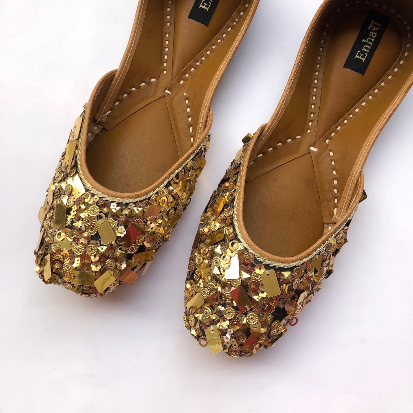 the gold rush - gold and black womens flat shoes, party shoes, women ballet flats, wedding shoes, handmade indian designer shoes