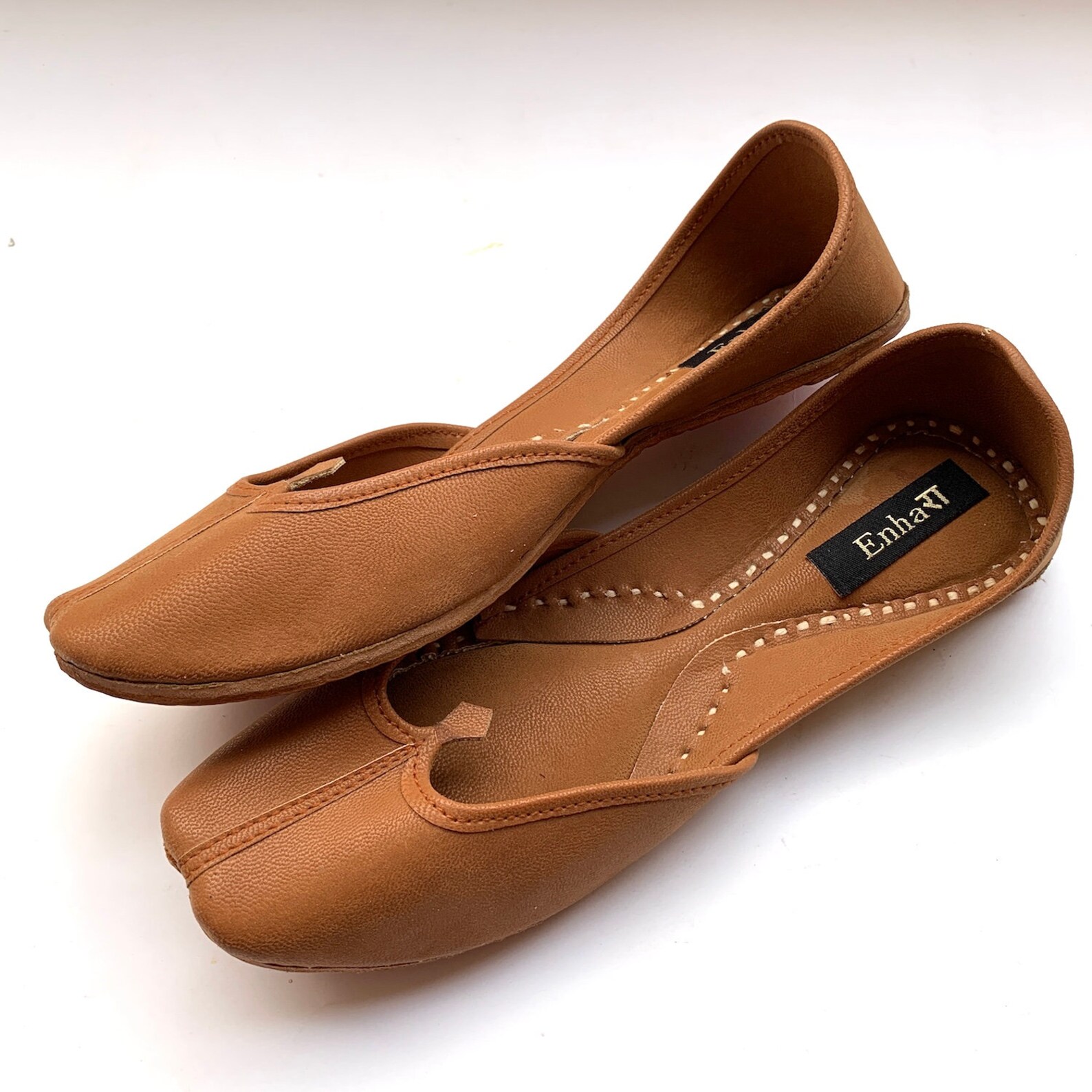 womens tan ballet flat shoes, slip on shoes, indian shoes, handmade designer shoes/juttis or mojaris
