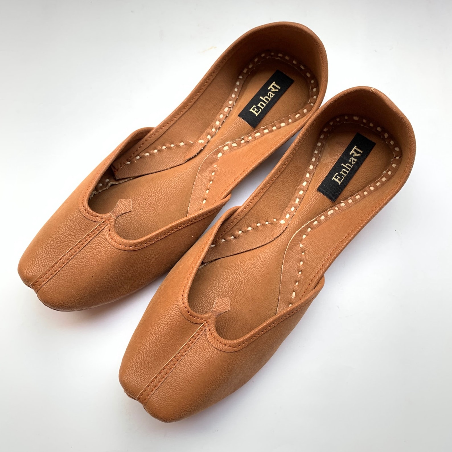 womens tan ballet flat shoes, slip on shoes, indian shoes, handmade designer shoes/juttis or mojaris