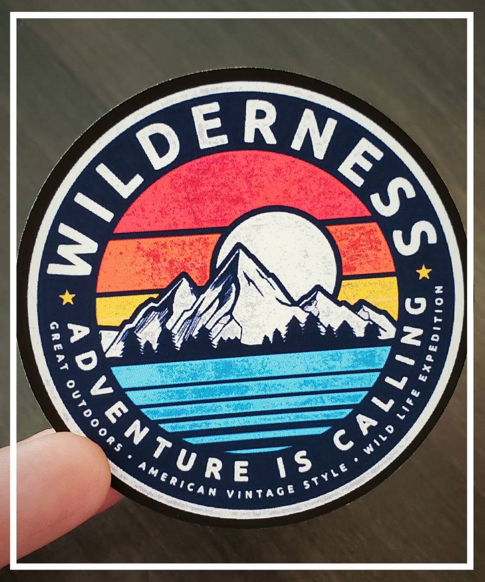 Wilderness Sticker Vinyl Sticker Outdoor Design. Etsy