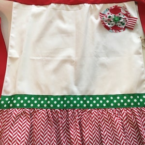 Christmas half apron Handmade Christmas apron