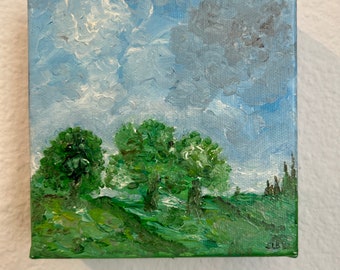 Landscape #5 oil on canvas painting Original oil painting on gallery wrapped canvas