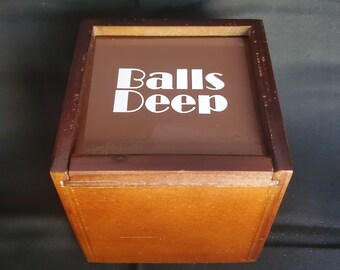 The Best Whiskey Chilling Ball! Personalization available! Wood Gift Box!