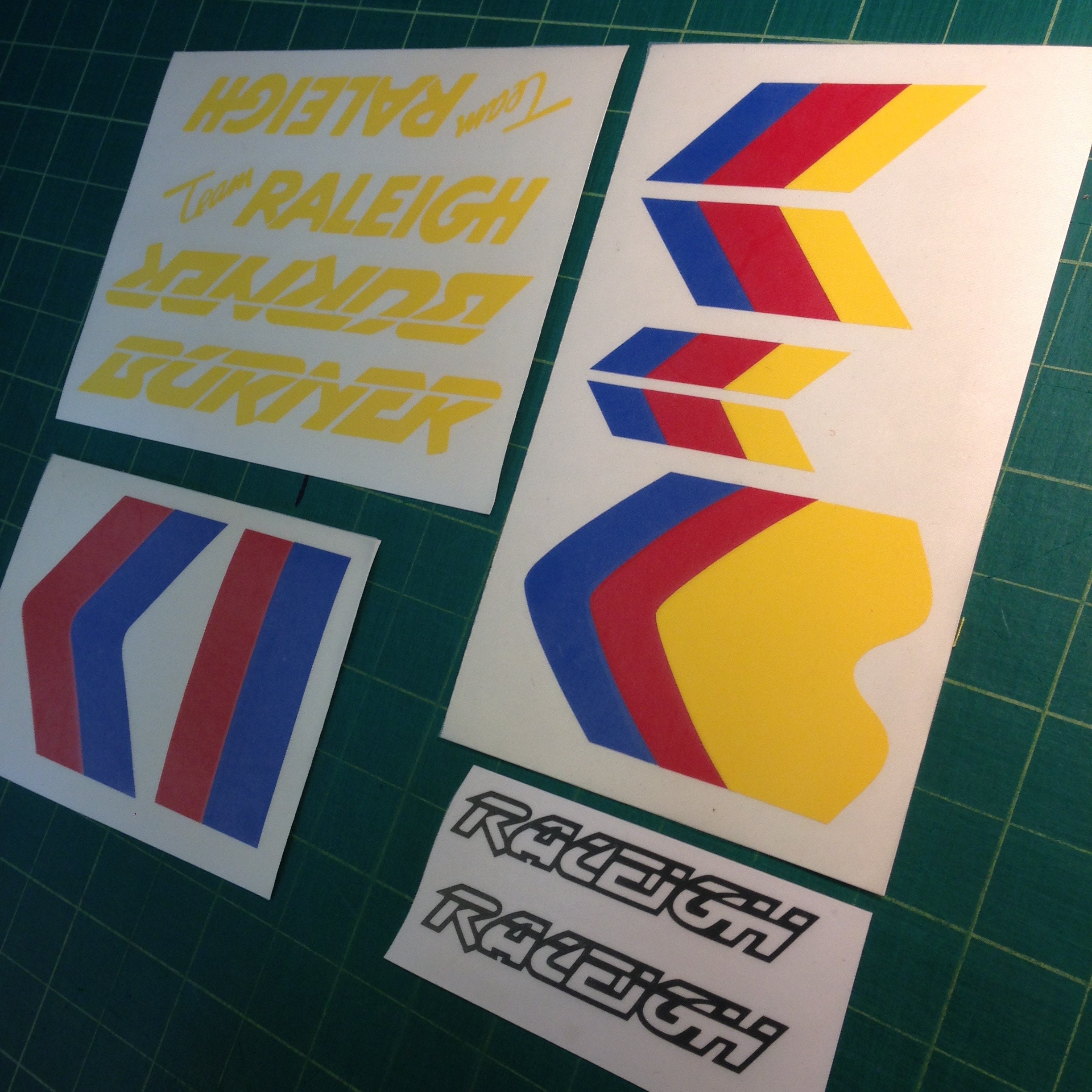 mini Pink Custom Mk2 Raleigh Burner style BMX Stickers