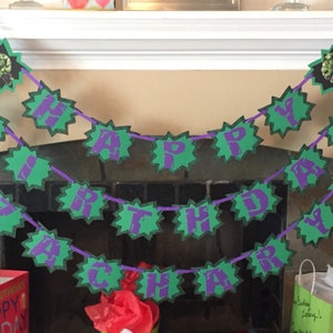 Hulk themed Birthday banner.