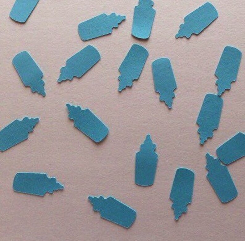 Baby Bottles, Baby Shower Confetti, Baby, Pink/Blue Confetti image 4